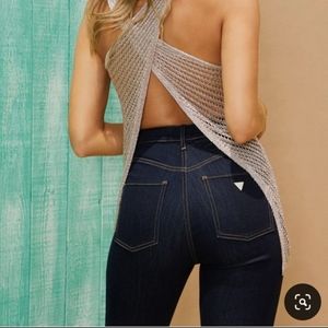 NWT GUESS SOFT LUXE SUPER HIGH RISE JEANS 27RG , $98 retail. Smoke&pet free